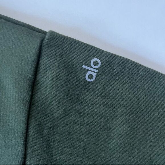 ALO Yoga Green Cropped Hoodie - Picture 7 of 10